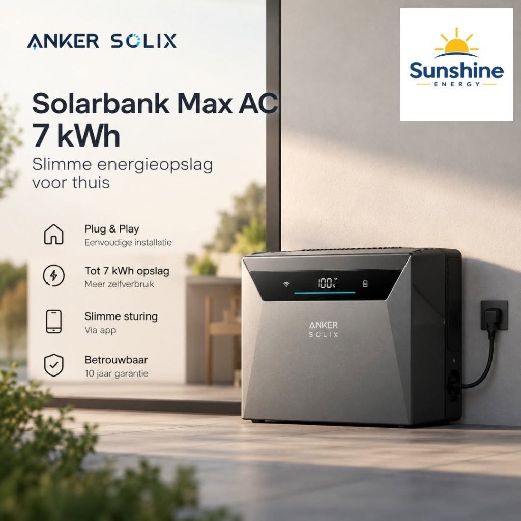 Anker SOLIX Solarbank Max AC 7 kWh Thuisbatterij  + P1 meter, Ophalen of Verzenden, Nieuw