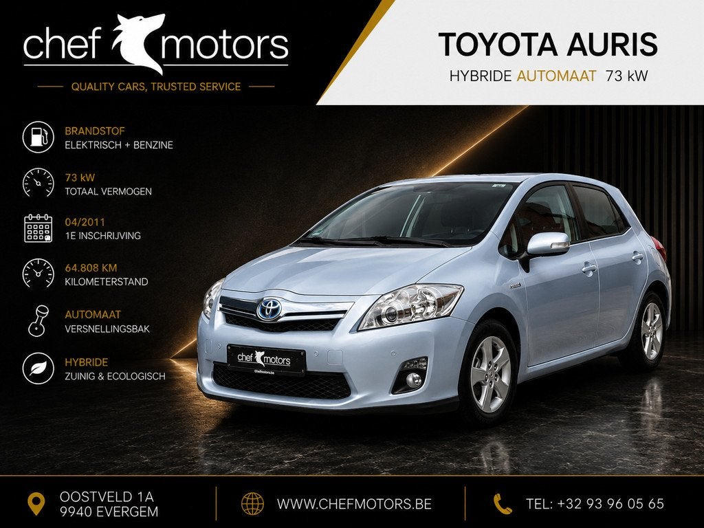 Toyota Auris, Autos, Toyota, Euro 5, Achat, Entreprise, 99 ch