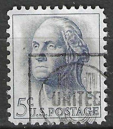États-Unis 1962/1963 - Yvert 741 - George Washington (ST), Envoi, Affranchi