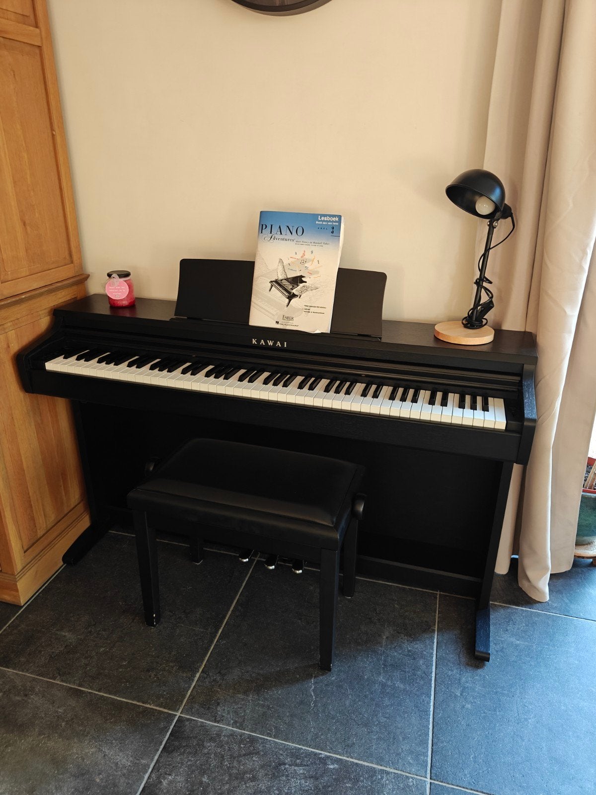 Elektronische piano Kawai, Muziek en Instrumenten, Piano's, Ophalen, Zo goed als nieuw, Zwart, Piano