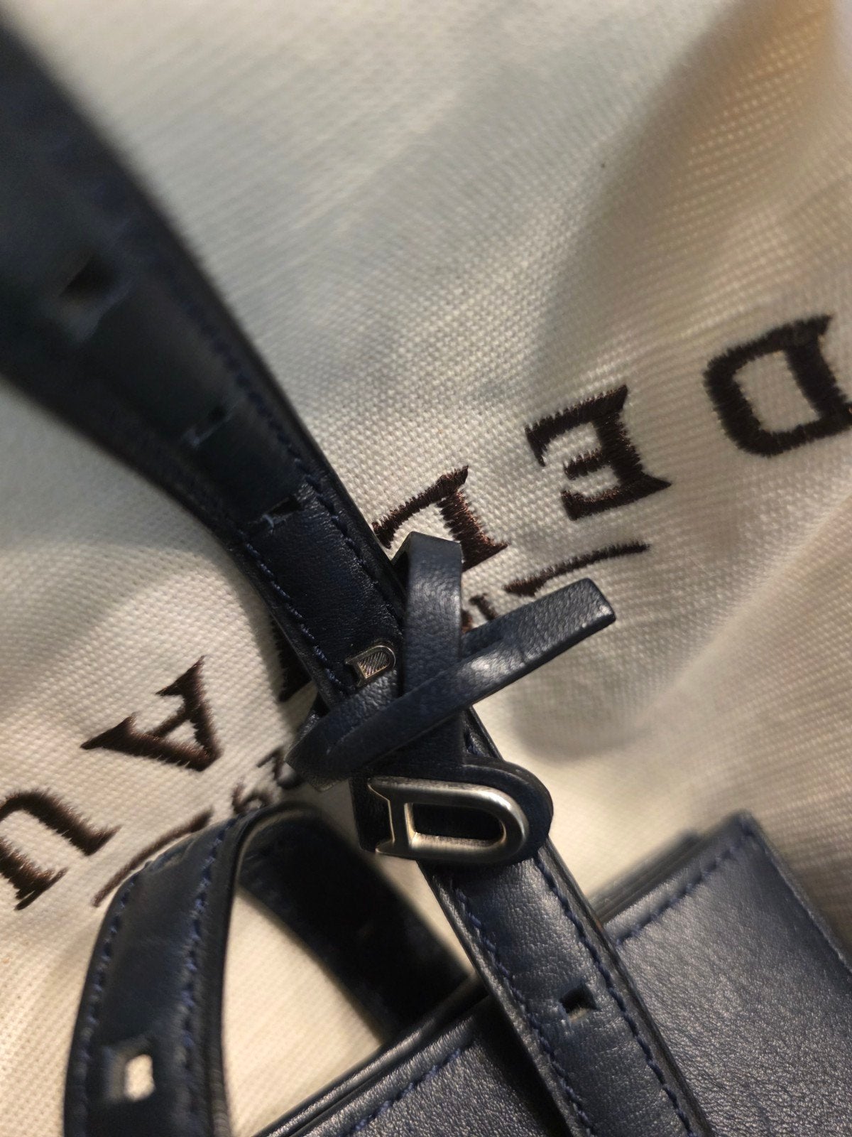 Delvaux brillant hobo, Verzenden, Blauw