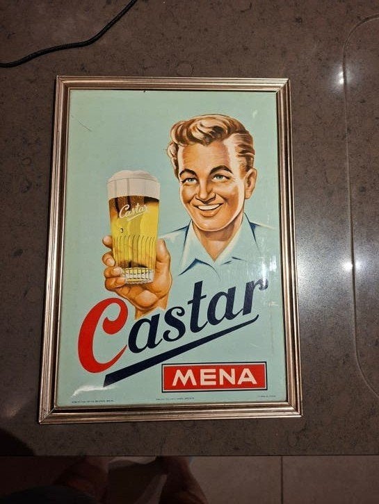 Pancarte  Castar  Mena  19 September 1955, Ophalen of Verzenden, Zo goed als nieuw, Reclamebord
