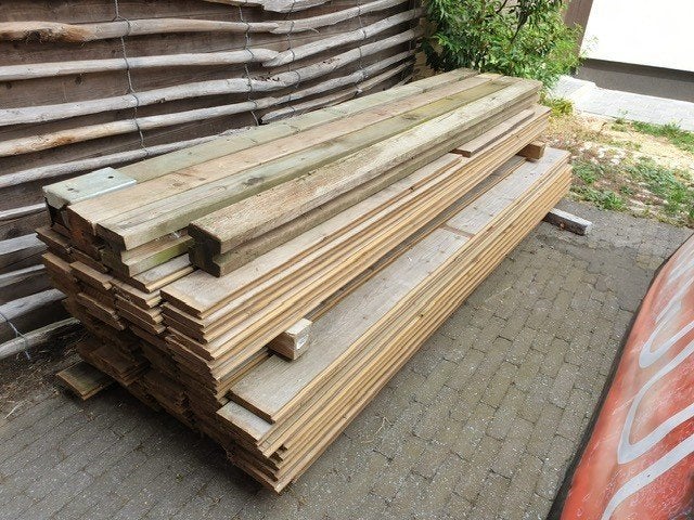 planken (grenenhout), Doe-het-zelf en Bouw, Hout en Planken, Ophalen, Gebruikt, Minder dan 25 mm, Grenen