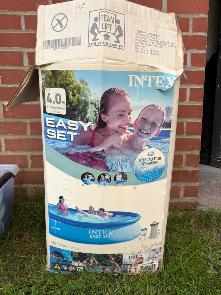 Piscine Intex Easy Set 4m avec pompe + accessoires complets, Tuin en Terras, Ophalen, Zo goed als nieuw, Opblaaszwembad
