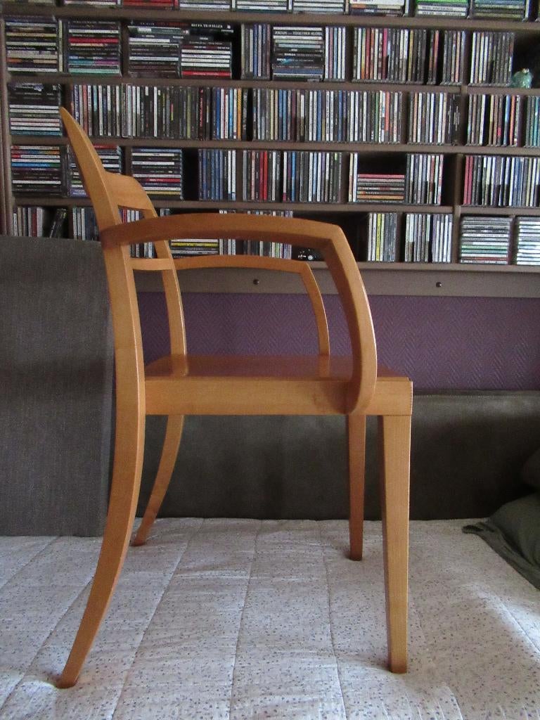 2 designstoelen in witte es, Huis en Inrichting, Stoelen, Ophalen, Gebruikt, Hout, Twee