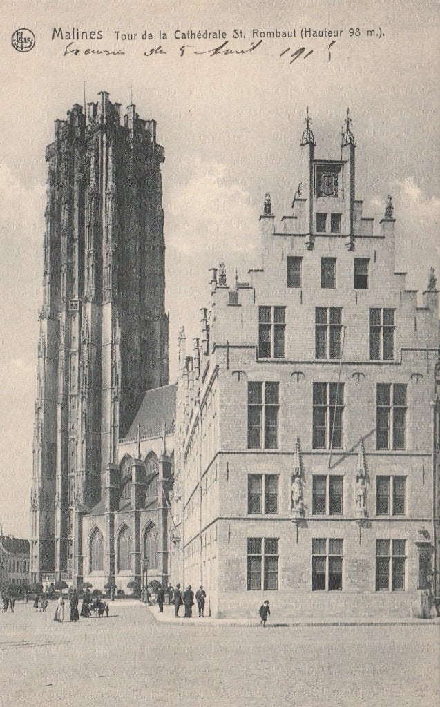 MECHELEN -  Toren Sint-Rombouts Kathedraal ( 98 meter hoog ), Verzenden, Voor 1920, Ongelopen, Antwerpen