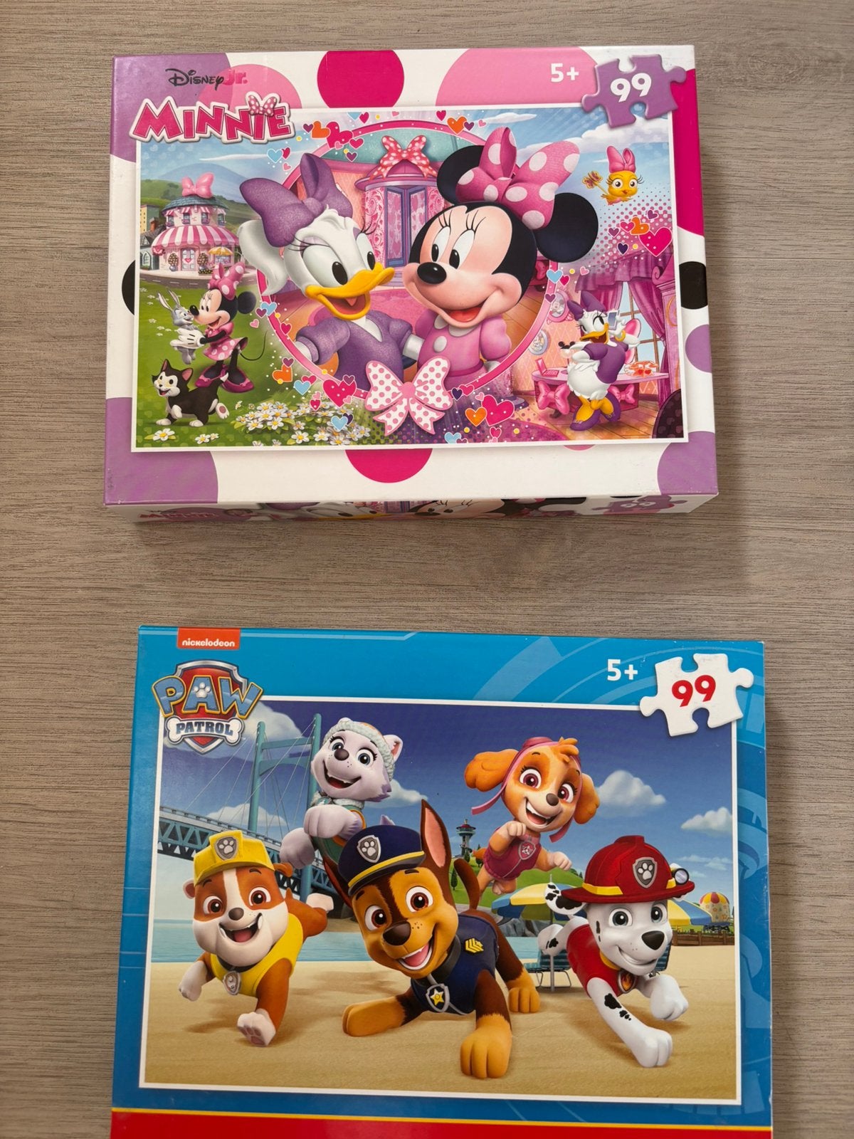 Nieuwe puzzels paw patrol en minnie mouse, Enlèvement, Plus de 50 pièces, Neuf, 4 à 6 ans
