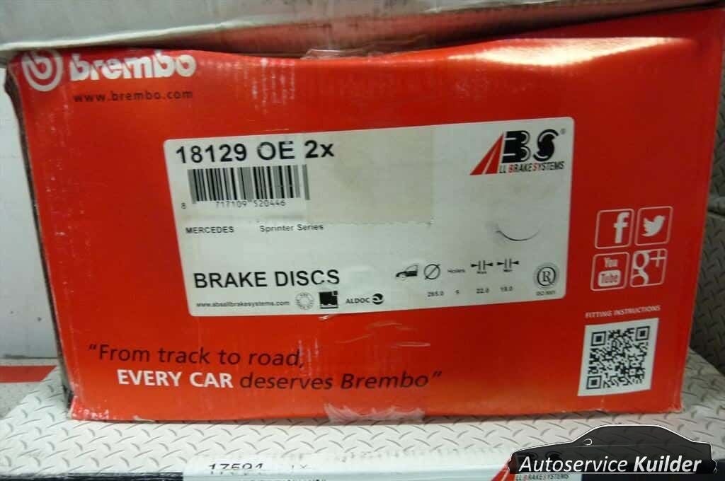 Remschijven voorzijde Mercedes Sprinter 2002-2006 Nieuw Brem, Neuf, -, -, Enlèvement ou Envoi