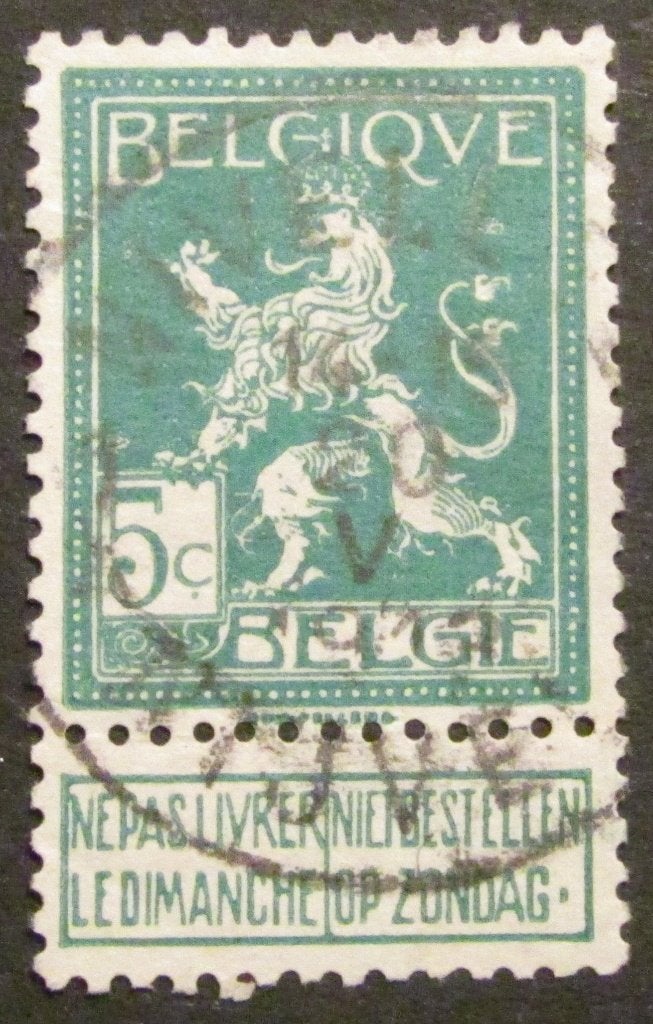 5 cents Albert I de 1912 estampillés, Enlèvement ou Envoi, Affranchi, Timbre-poste, Autre
