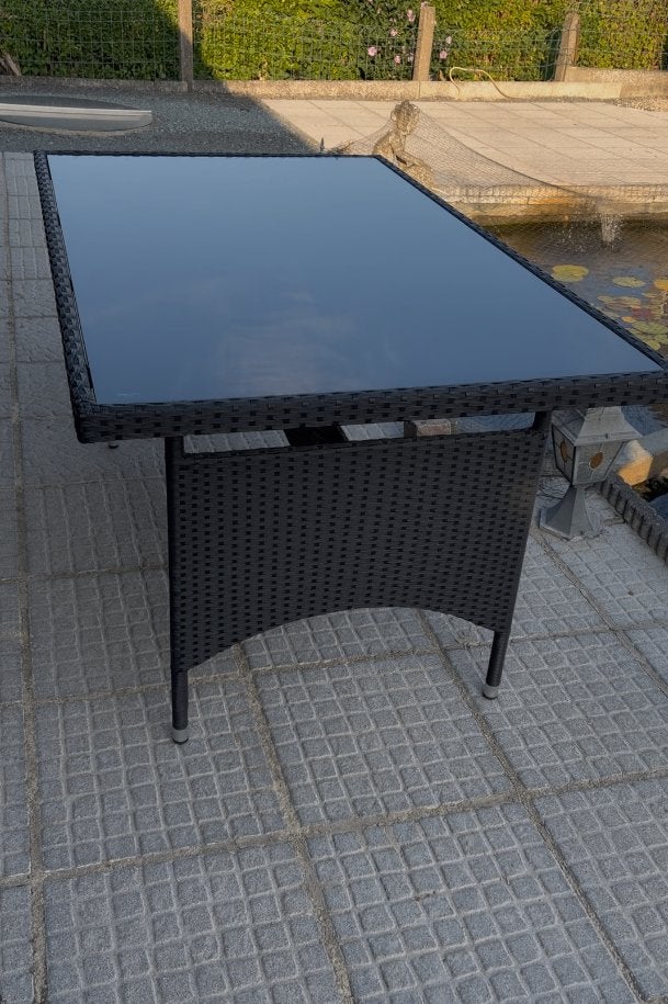 Terras/tuintafel, Tuin en Terras, Tuintafels, Ophalen, Zo goed als nieuw, Rechthoekig, Kunststof