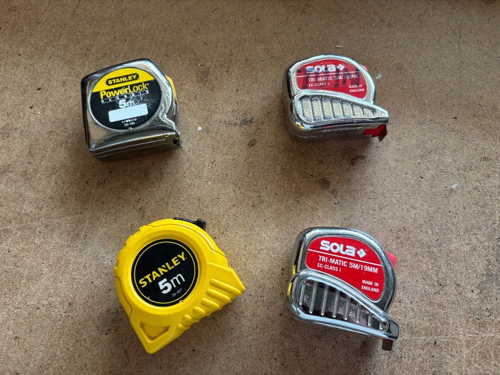 rolmeters, meters, als nieuw lengte 5 meter 5 € per stuk, Enlèvement, Neuf, Distance