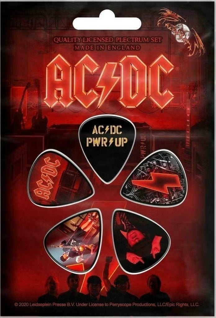 AC/DC Plectrum PWR UP 5-pack officiële merchandise, Verzamelen, Ophalen of Verzenden, Nieuw