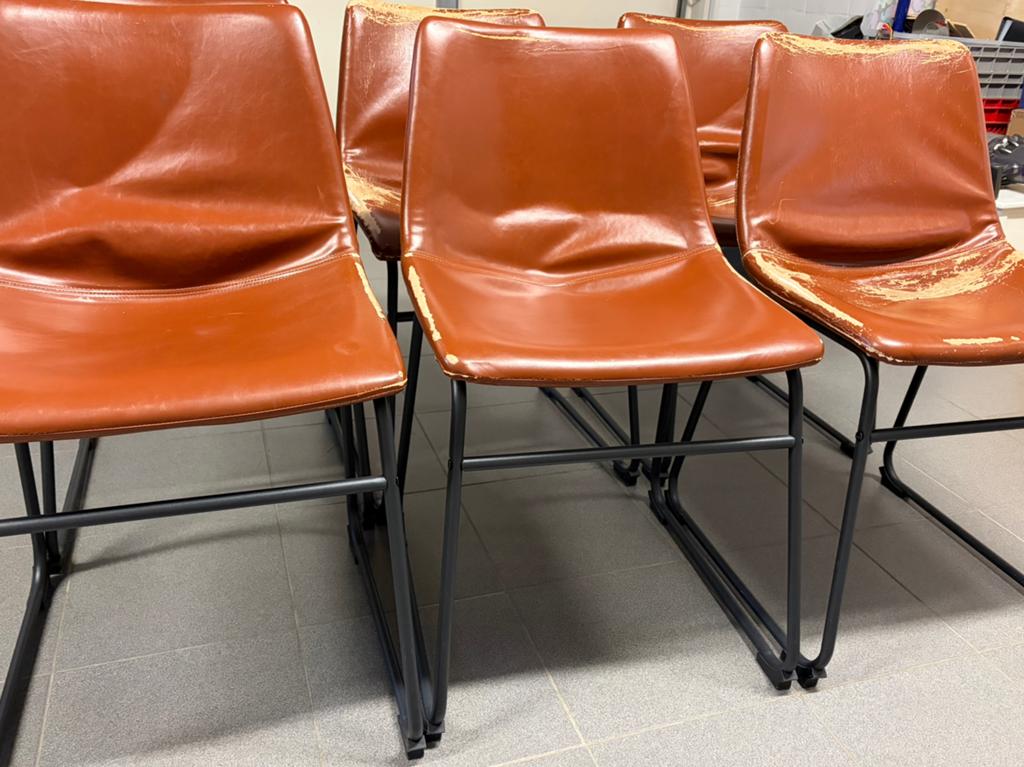 6 stoelen GRATIS, Enlèvement, Synthétique, Brun, Cinq, Six Chaises ou plus