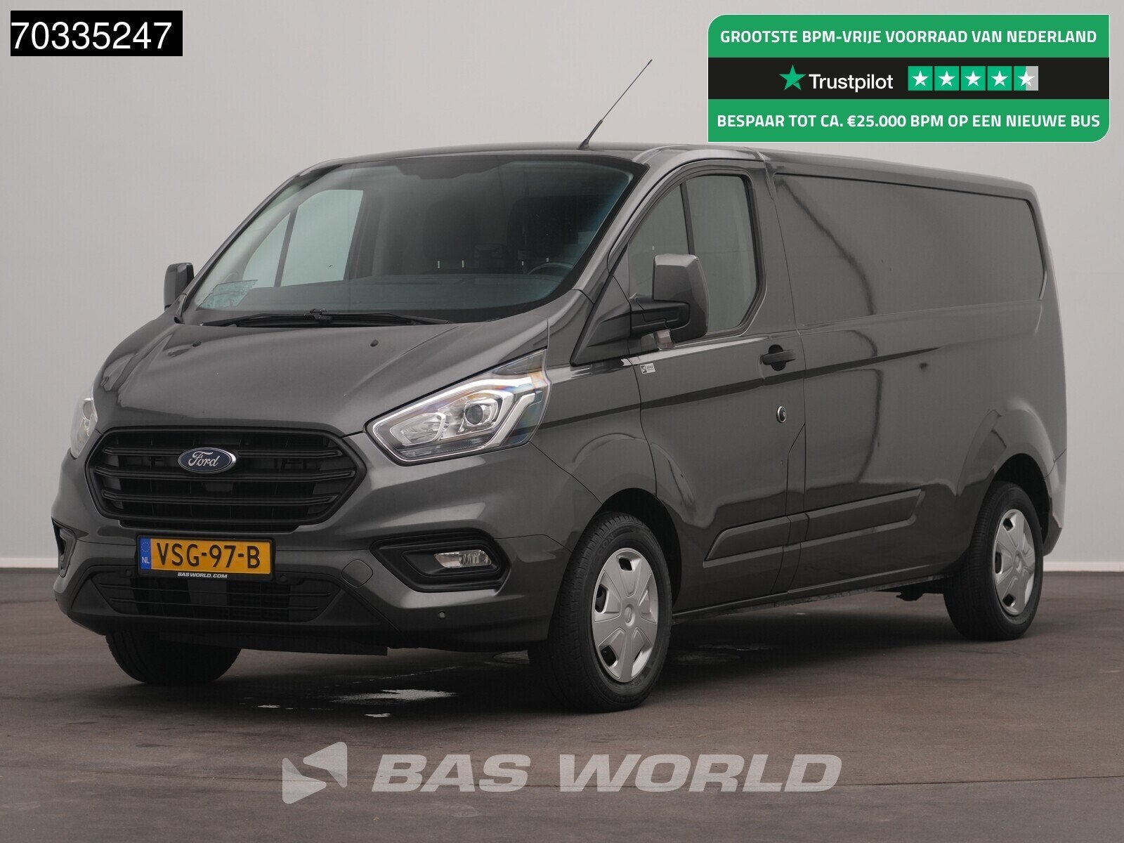 Ford Transit Custom 170pk Automaat L2H1 Airco Cruise Trekhaa, Argent ou Gris, Achat, Euro 6, Entreprise
