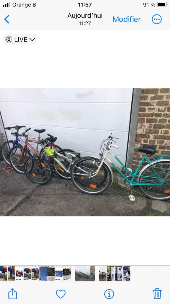 Lot de vélos, Ophalen
