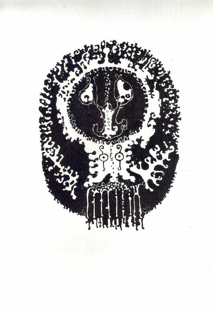 Renaat Bosschaert linosnede "Geabstraheerd Waterdier", Antiek en Kunst, Kunst | Litho's en Zeefdrukken, Origineel, Ophalen, Dieren en Natuur