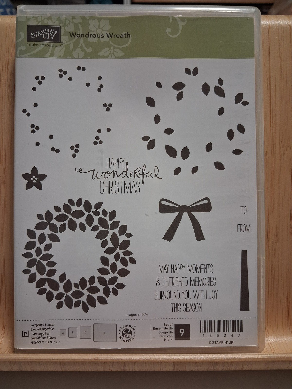 Stampin Up Stempelse Wondrous Wreath + snijmallen, Hobby en Vrije tijd, Stempelen, Ophalen