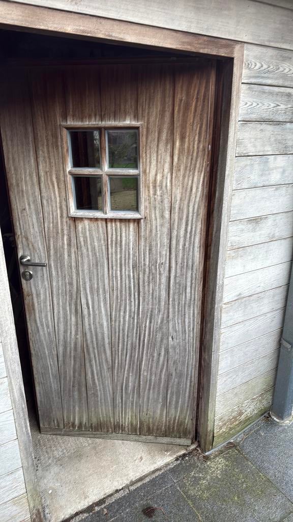 Deur, Ophalen, Zo goed als nieuw, Hout, Tuinhuis
