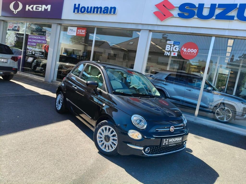 Fiat 500 (bj 2021), Gebruikt, Euro 6, Zwart, Handgeschakeld