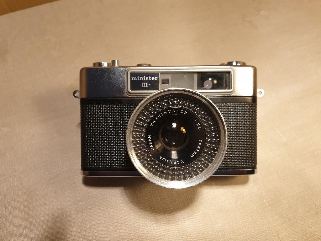 Vintage YASHICA Minister III fototoestel, Audio, Tv en Foto, Fotocamera's Analoog, Gebruikt, Overige Merken, Ophalen