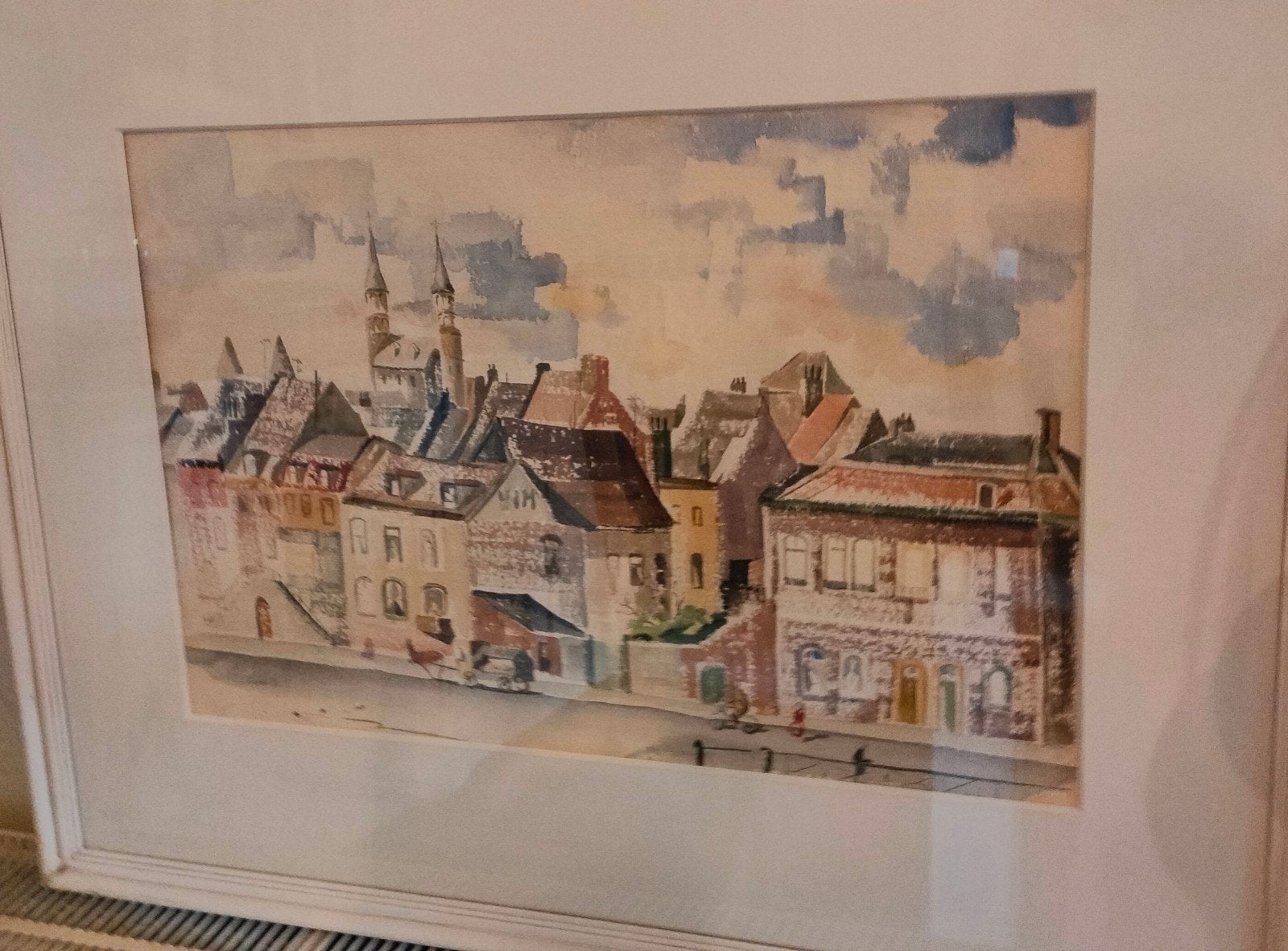schilderij in Aquarel, Antiek en Kunst, Ophalen, Schilderij, Aquarel, Handgemaakt