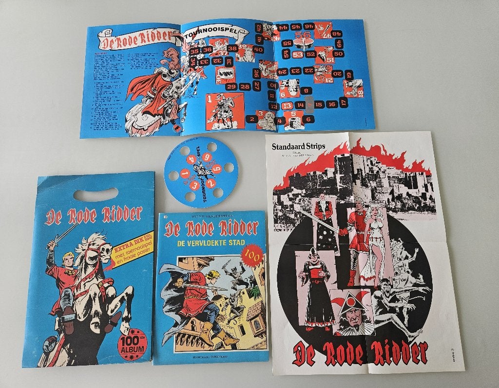 strip Suske & wiske De Vervloekte Stad in map,poster en spel, Enlèvement ou Envoi
