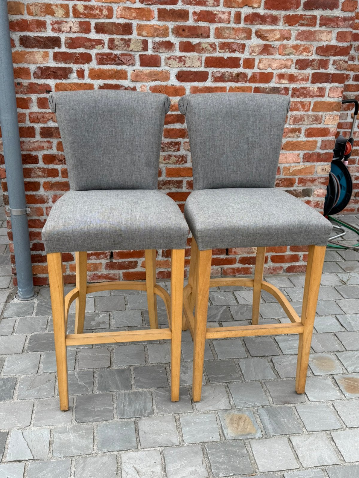 2 barkrukken: zithoogte 78cm, Huis en Inrichting, Barkrukken, Ophalen, 60 tot 90 cm, Zo goed als nieuw, Hout
