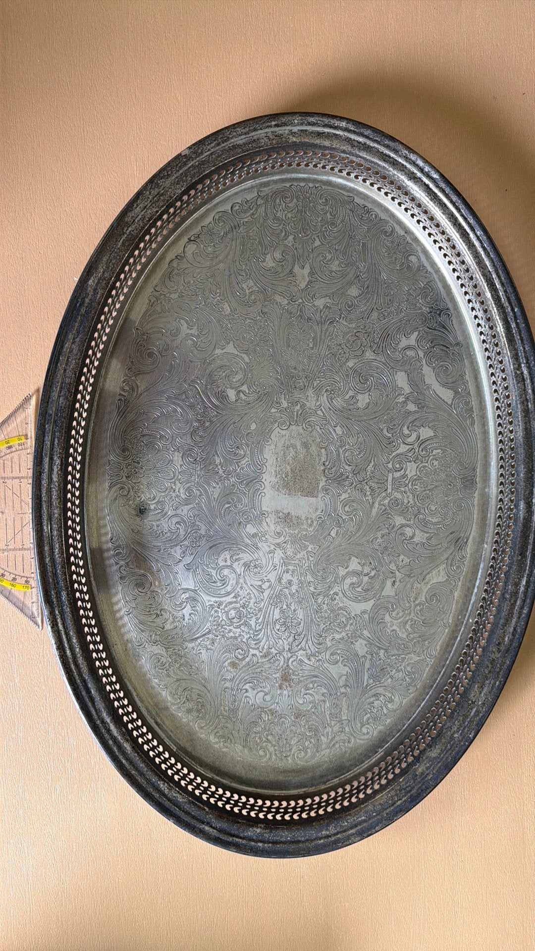 Verzilverd dienblad, Maison & Meubles, Accessoires pour la Maison | Plateaux, Enlèvement ou Envoi, Utilisé, Plateau