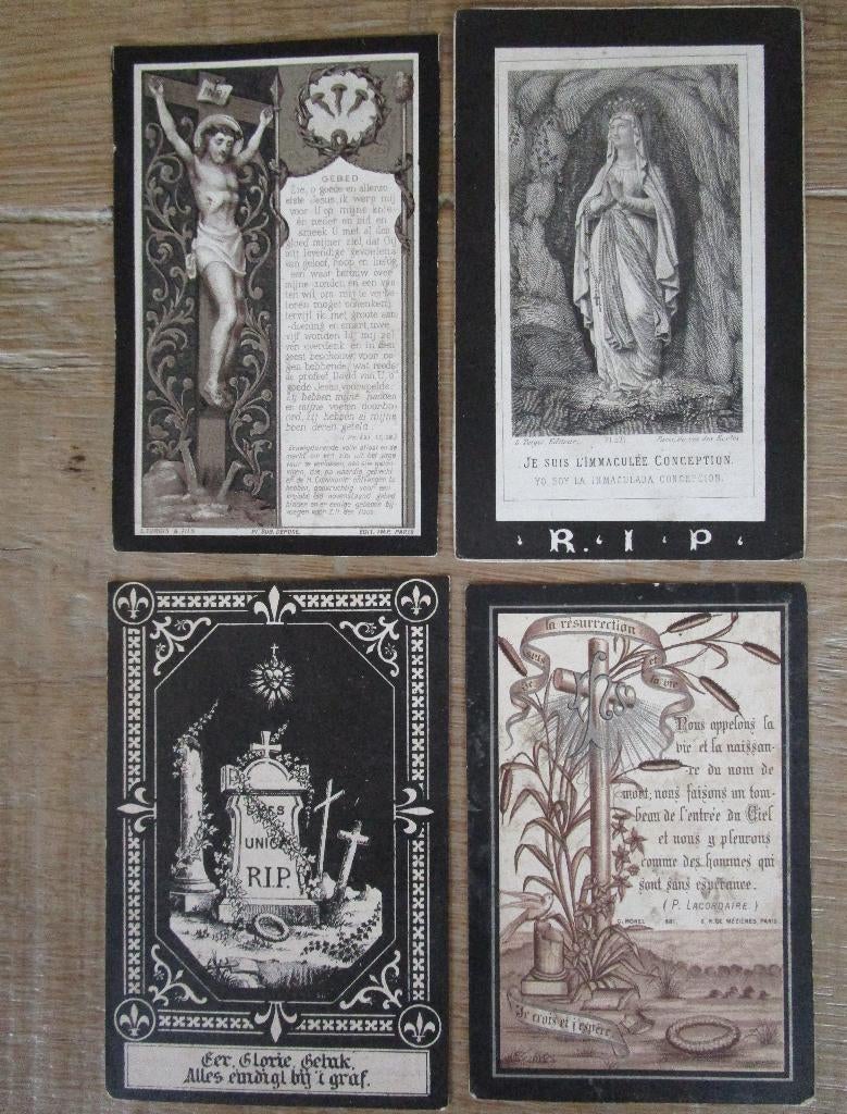 29 doodsprentjes overleden 1890-1899, Ophalen of Verzenden, Rouwkaart