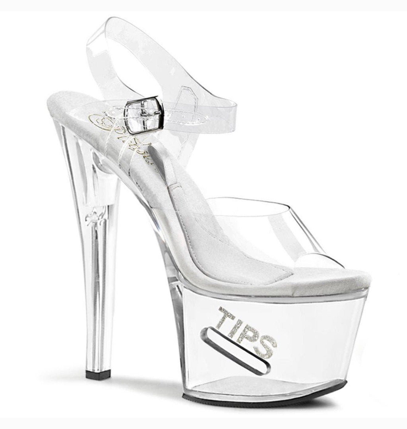 PLEASER Tipjar-708-5 NIEUW maat 40 EU doorzichtige hakken, Kleding | Dames, Ophalen of Verzenden, Nieuw, Pumps