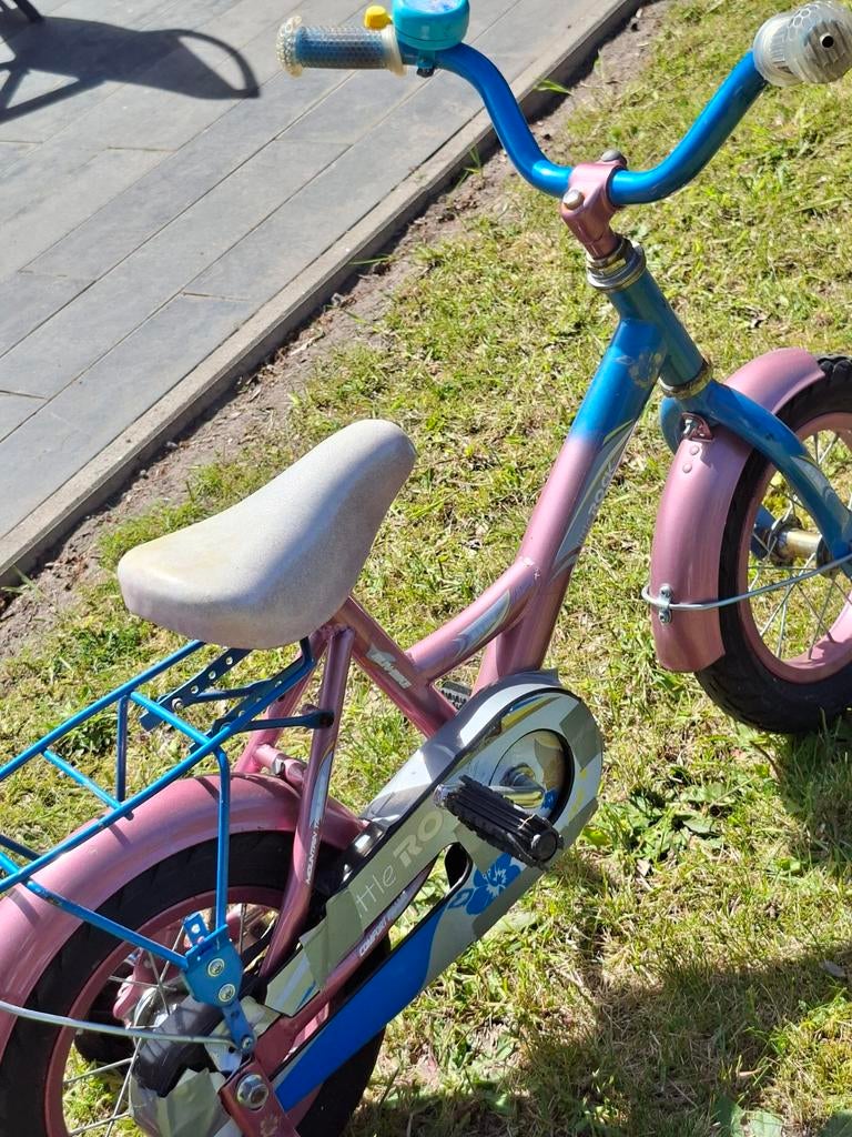 Meisjes fiets met zij wielen in hele goede staat  25 €, Ophalen, Terugtraprem, Zijwieltjes, Gebruikt