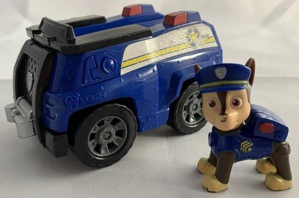 Véhicule et figurine Paw Patrol Chase Patrol Cruiser, agent, Collections, Jouets miniatures, Comme neuf, Envoi