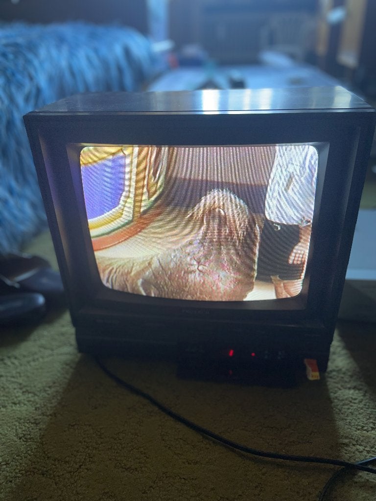 TV couleur CRT 36 cm - vintage an. 70 + télécom - fonctionne, Enlèvement, Utilisé, Moins de 40 cm, Autres marques