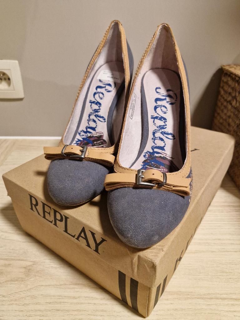 pumps replay - maat 40 - nooit gedragen, Ophalen, Pumps, Blauw, Nieuw