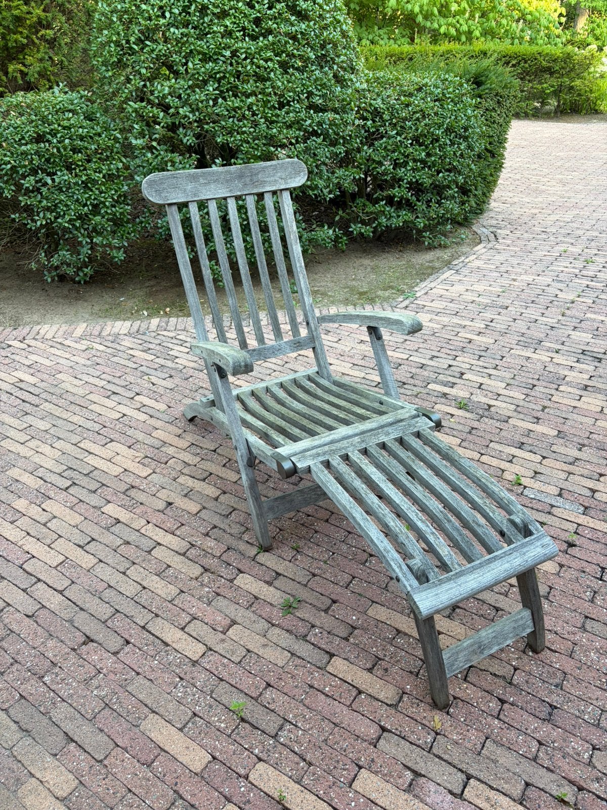 Deckchair, Tuin en Terras, Ophalen, Gebruikt, Hout, Inklapbaar