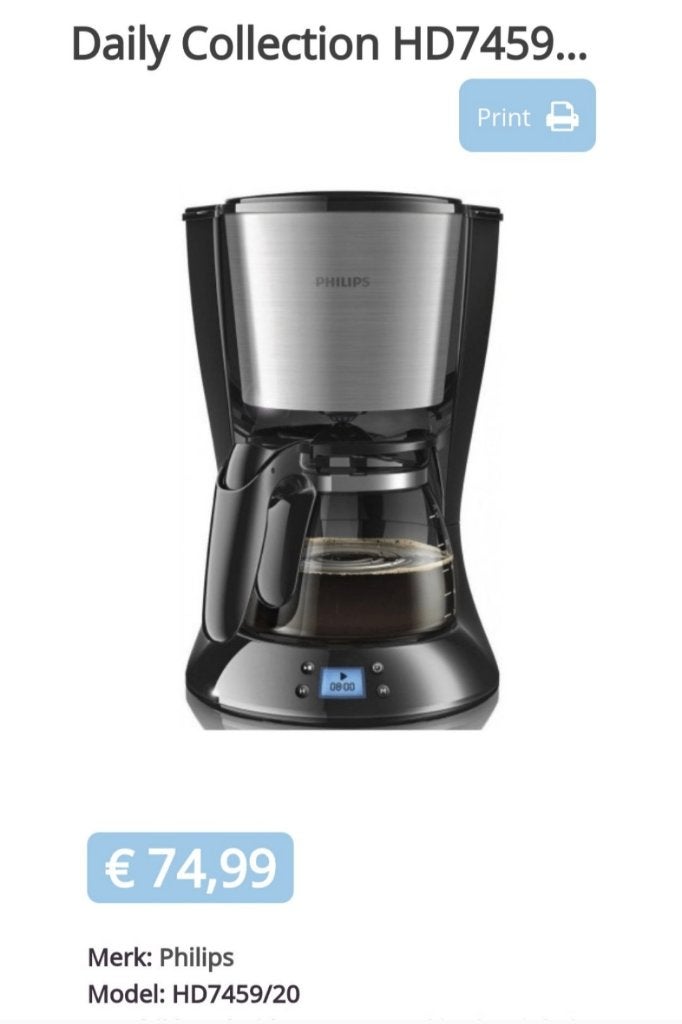 Philips koffiezetapparaat filterkoffie in zeer goede staat, Ophalen, Gebruikt, Koffiemachine, Gemalen koffie