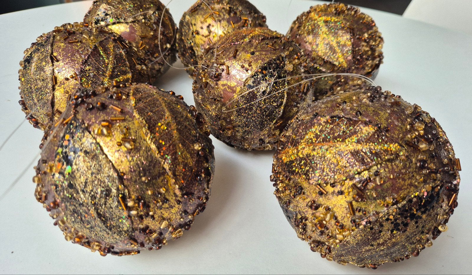 Boules de Noël artisanales de luxe 7 pièces, Enlèvement ou Envoi, Neuf