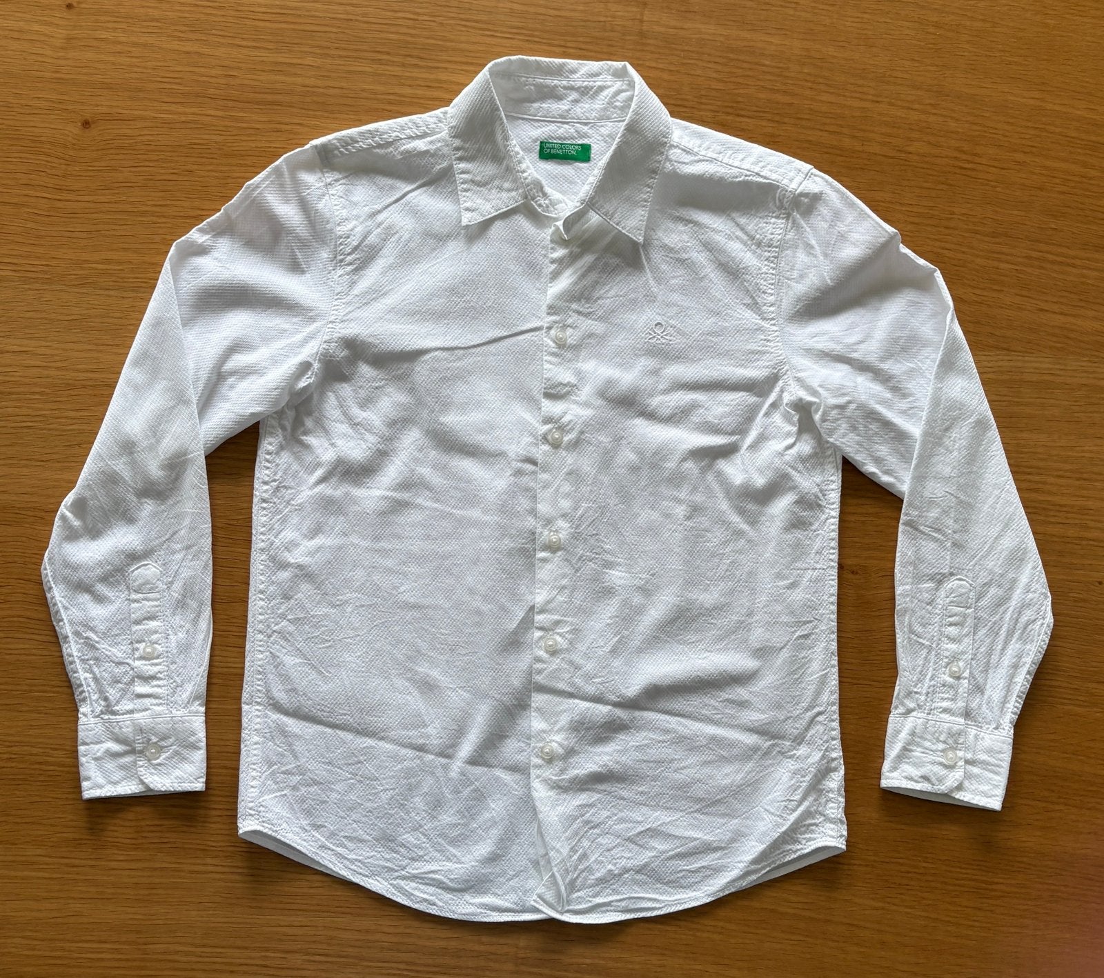 Chemise blanche BENETTON - 11 ans - 7€, Enfants & Bébés, Enlèvement ou Envoi, Comme neuf, Garçon, Chemise ou Chemisier