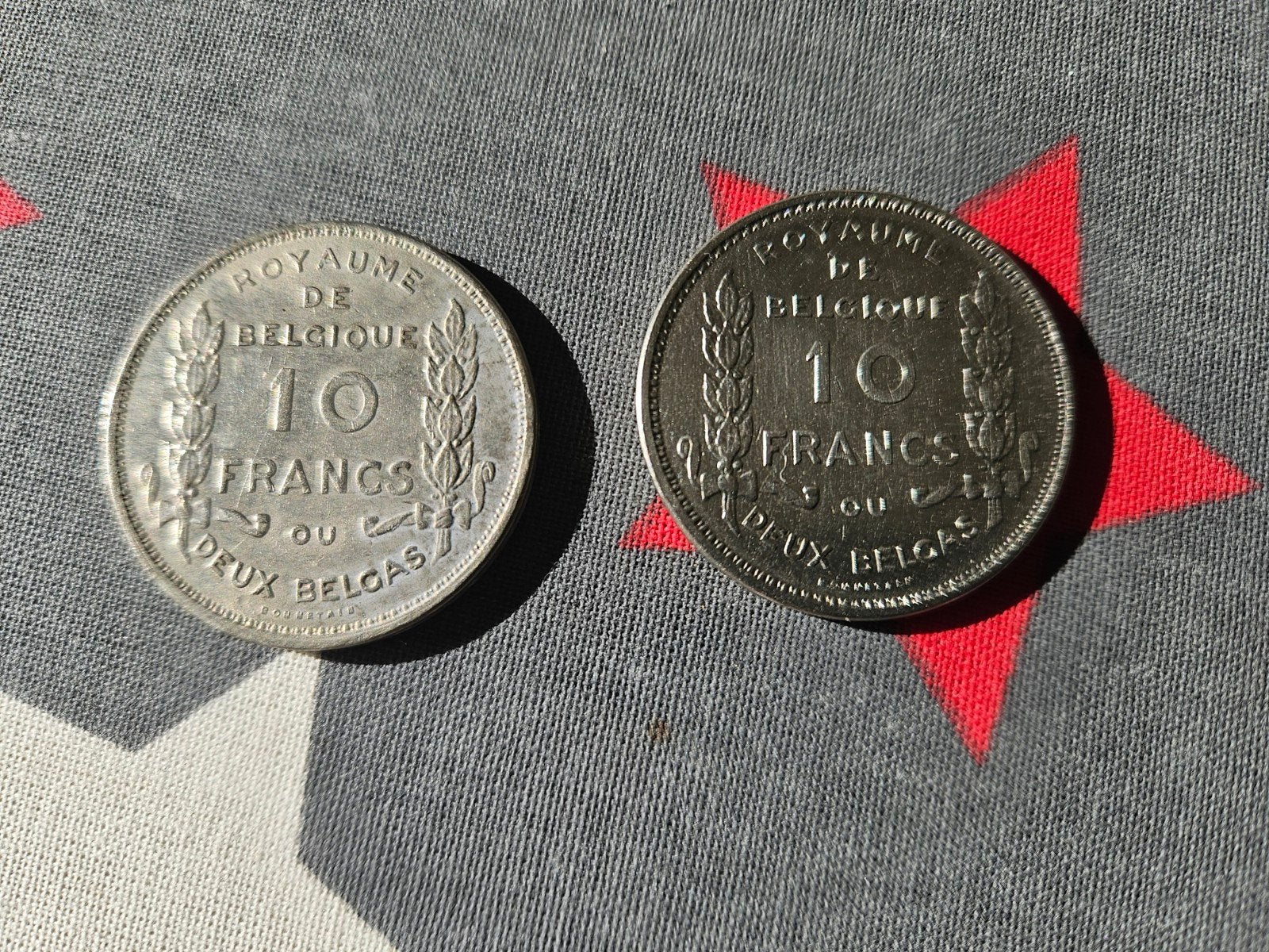 2 munten 10 francs 1930 Albert I, Ophalen of Verzenden