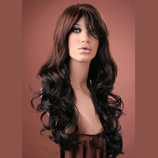 Pruik lang krullend haar model Broadway kleur P1B/30, Handtassen en Accessoires, Uiterlijk | Haarverzorging, Ophalen of Verzenden