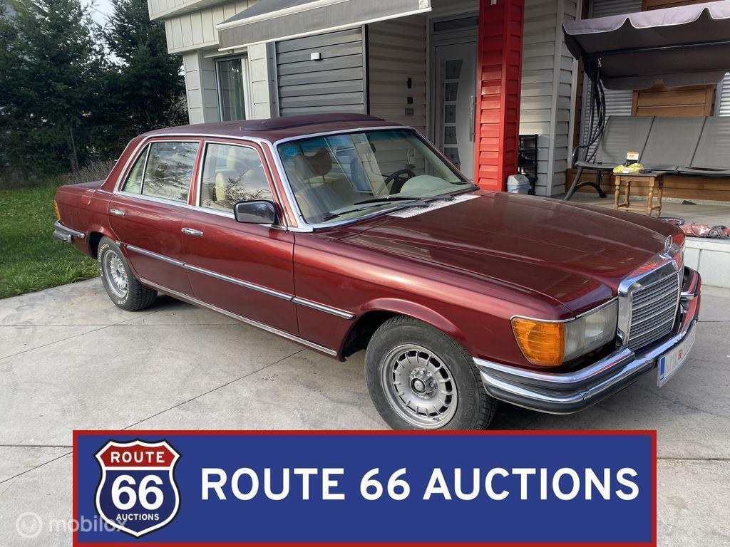Mercedes-Benz 280 SEL | 1979 | Route 66 Auctions, Auto's, Zwart, Mercedes-Benz, Bedrijf, Handgeschakeld