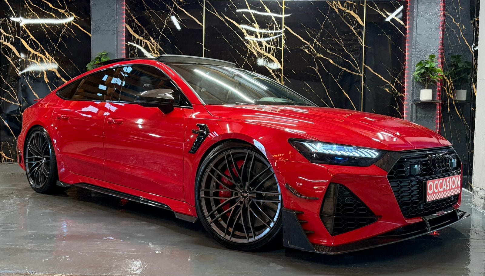 Audi Rs7 R ABT 1OF 125 740cv Full PFF intérieur extérieur, Auto's, Automaat, Zwart, Dealer onderhouden, Achteruitrijcamera