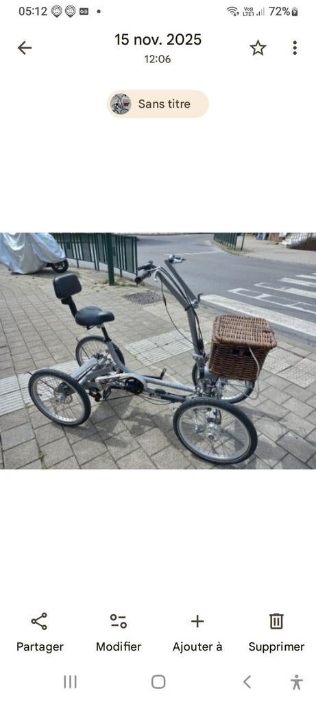 Velo électrique a quatre roues, Enlèvement