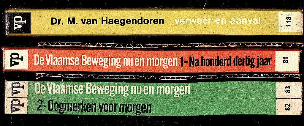 De Vlaamse Beweging nu en morgen. Drie Vlaamse pockets, Ophalen of Verzenden, Gelezen, Maurits van Haegendoren