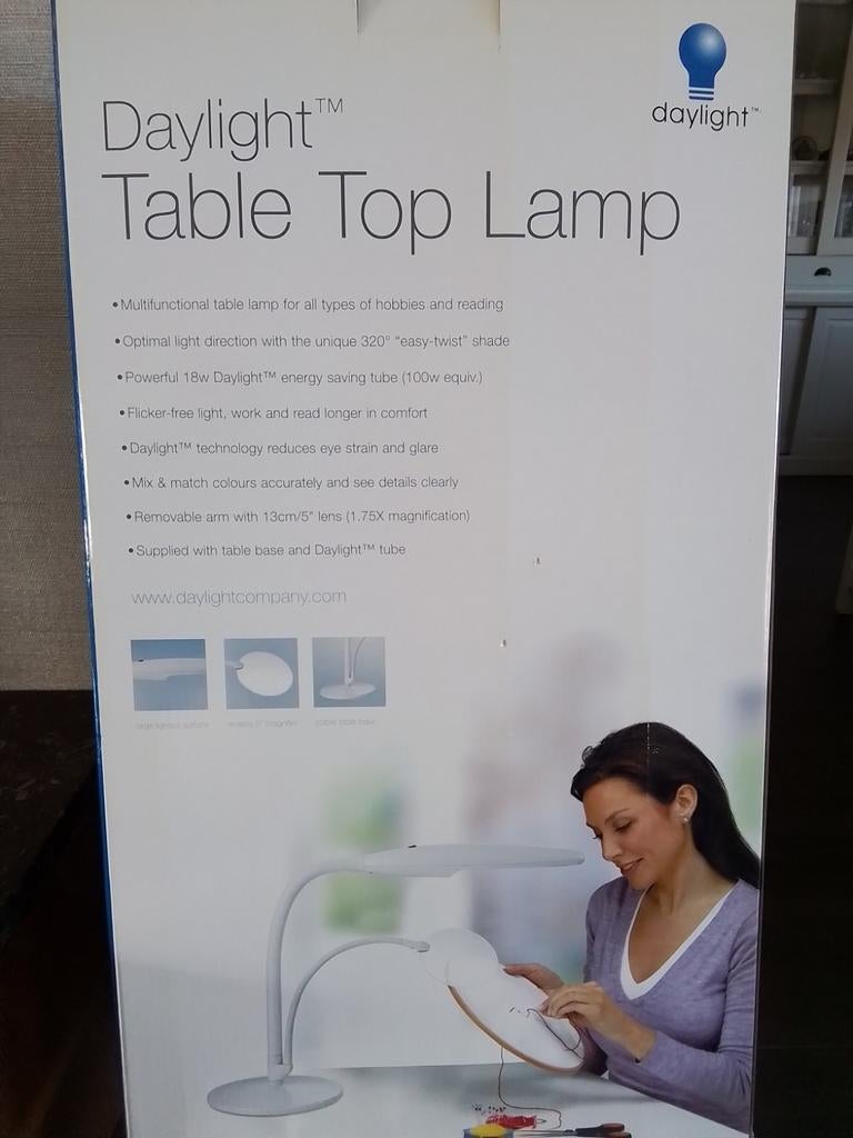 Tafellamp met loupe, Ophalen