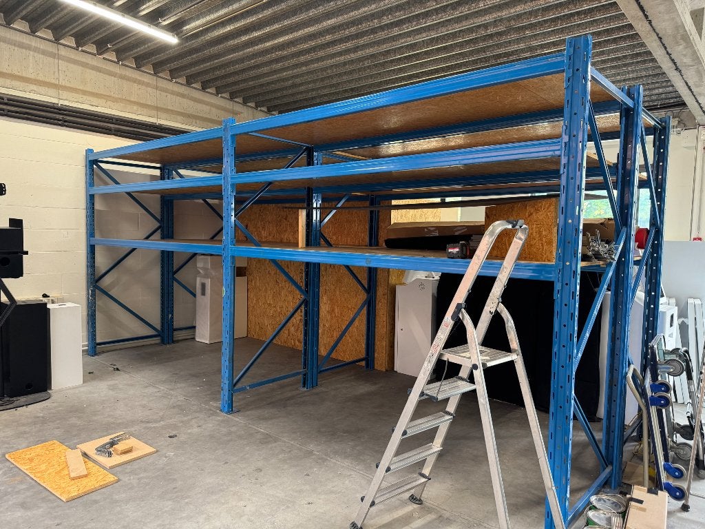 Étagère Rack 6mx2mx1m, Gebruikt, Metaal, Demontabel, Ophalen