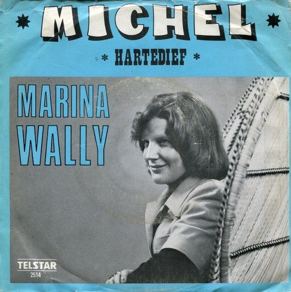 vinylsingle marina wally---michel---, Cd's en Dvd's, Ophalen of Verzenden, Gebruikt, 7 inch, Nederlandstalig