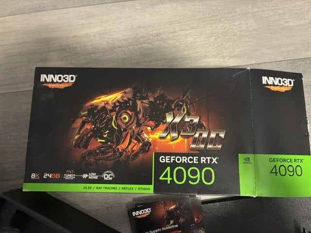 Inno3D GeForce RTX 4090 X3 OC 24GB met doos & adapter, Computers en Software, Videokaarten, Ophalen, Gebruikt, GDDR6, PCI-Express 4