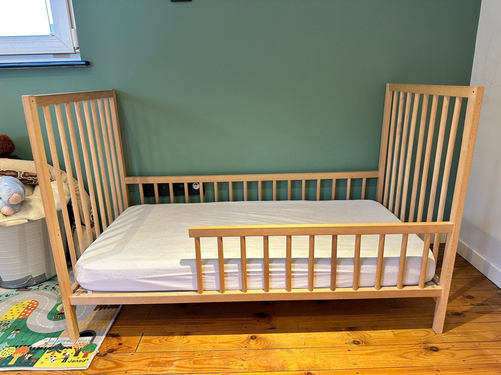 Lit de transition type « Montessori » IKEA (+ Matelas ABZ), Enlèvement, Comme neuf, Matelas