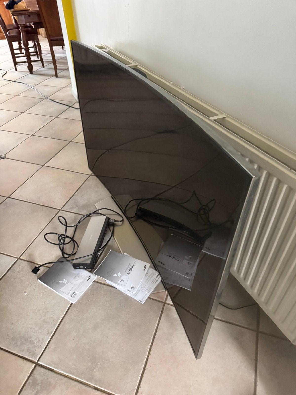Samsung one connect gebogen 65 inch tv te koop, Ophalen, Gebruikt